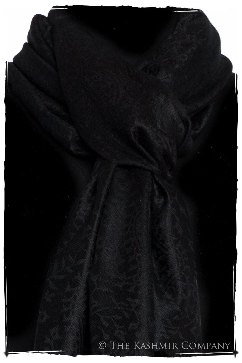 Noir Royale Paisley Silk Scarf / Shawl