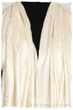 Crème Ivoire Royale Paisley Silk Scarf / Shawl