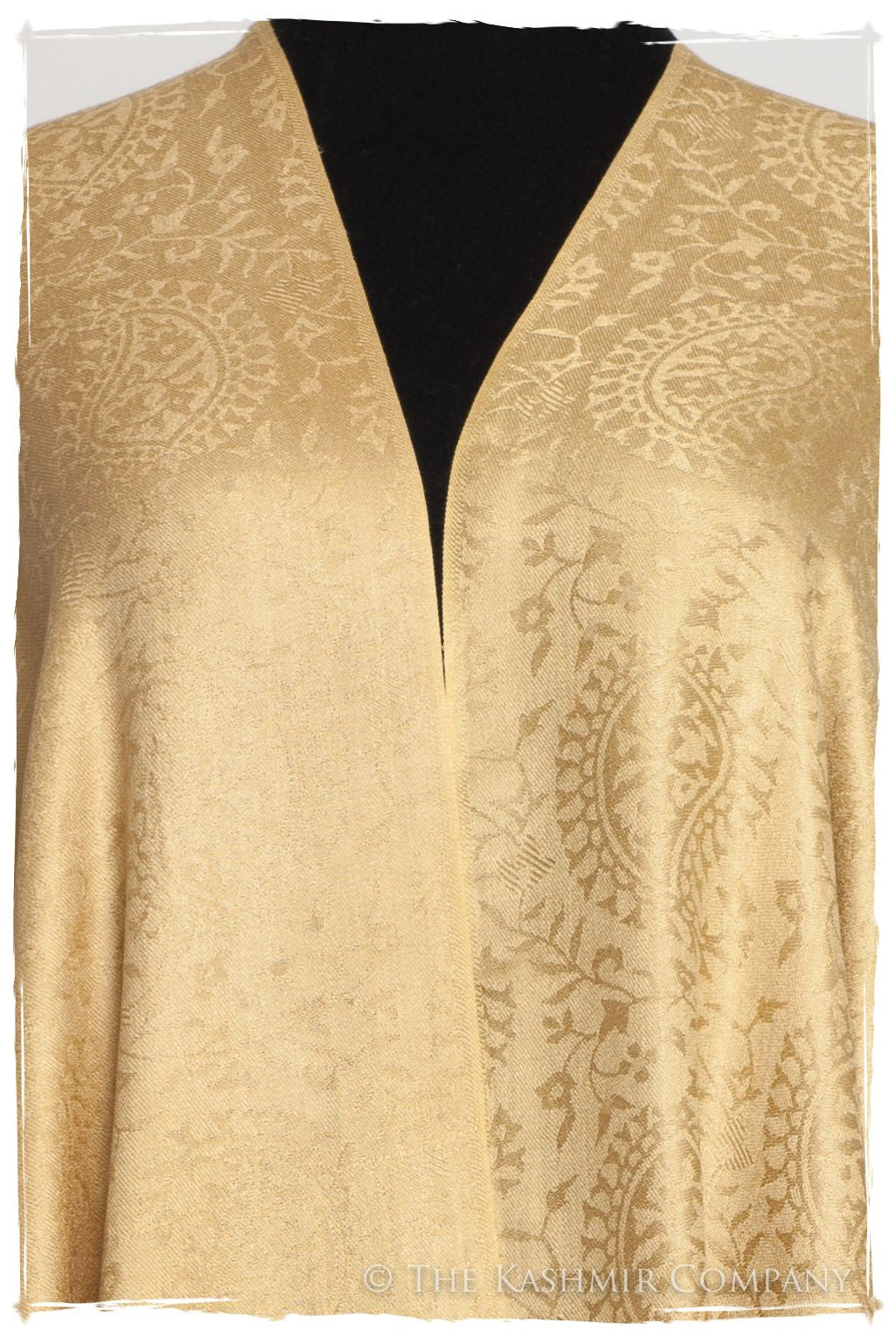 Aztec Gold Royale Paisley Silk Scarf / Shawl