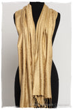Aztec Gold Royale Paisley Silk Scarf / Shawl