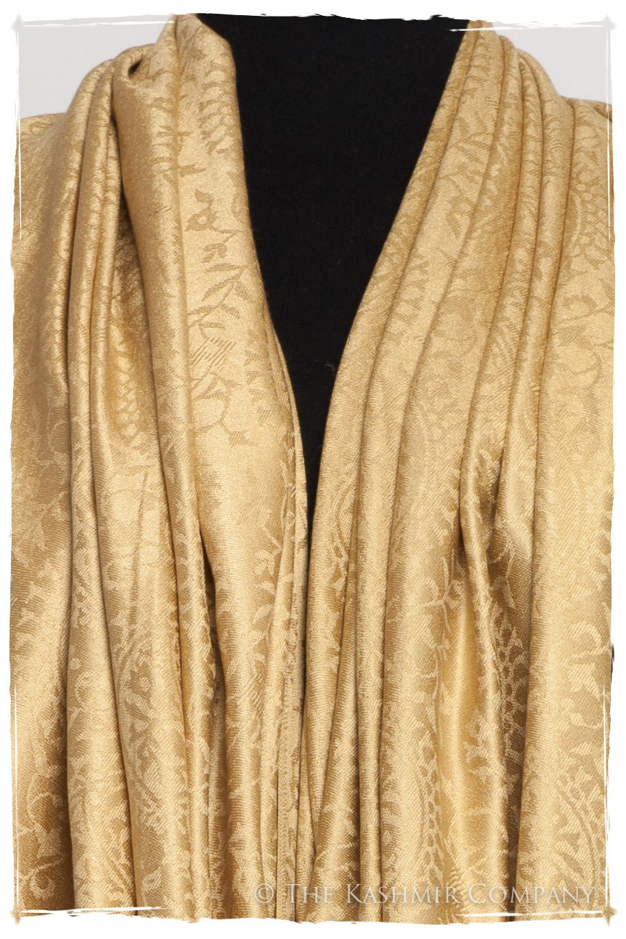 Aztec Gold Royale Paisley Silk Scarf / Shawl