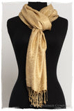 Aztec Gold Royale Paisley Silk Scarf / Shawl