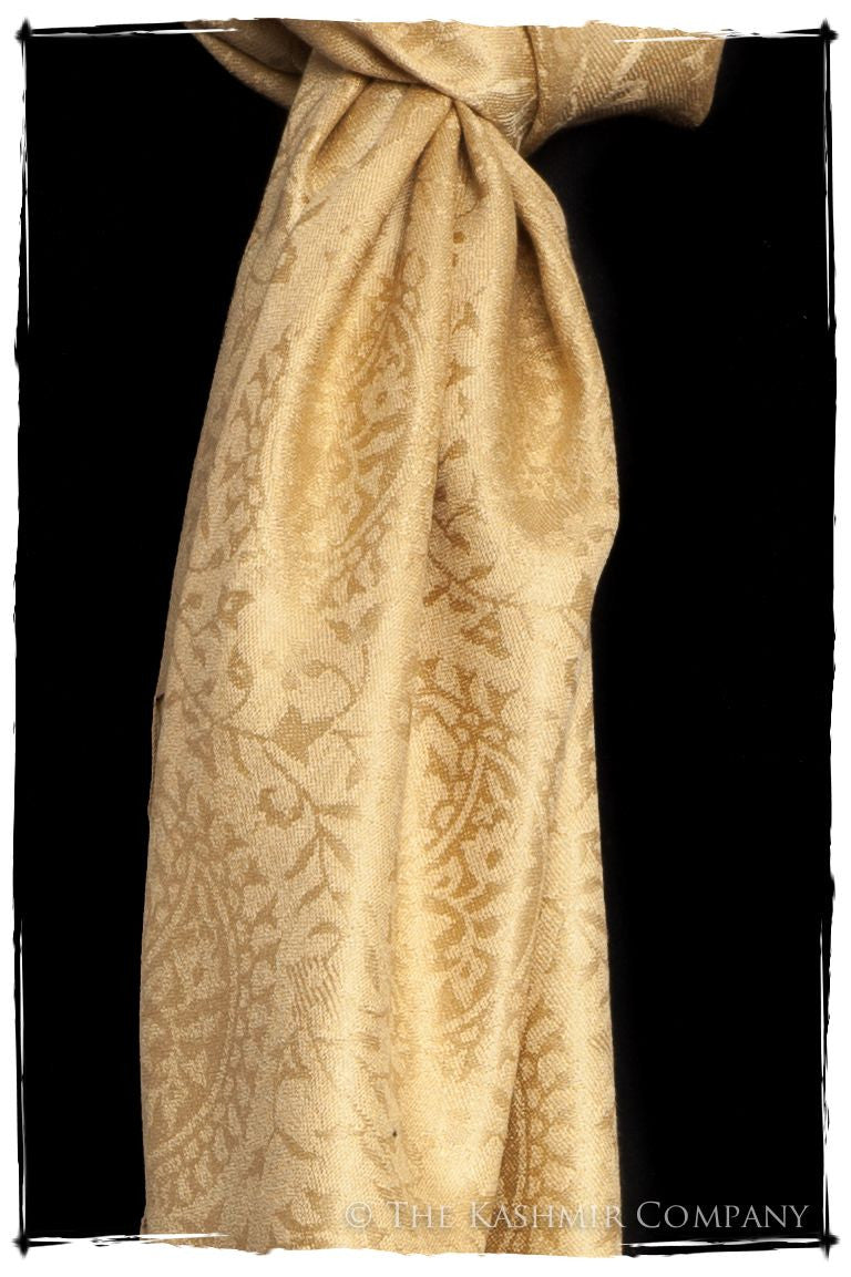 Aztec Gold Royale Paisley Silk Scarf / Shawl