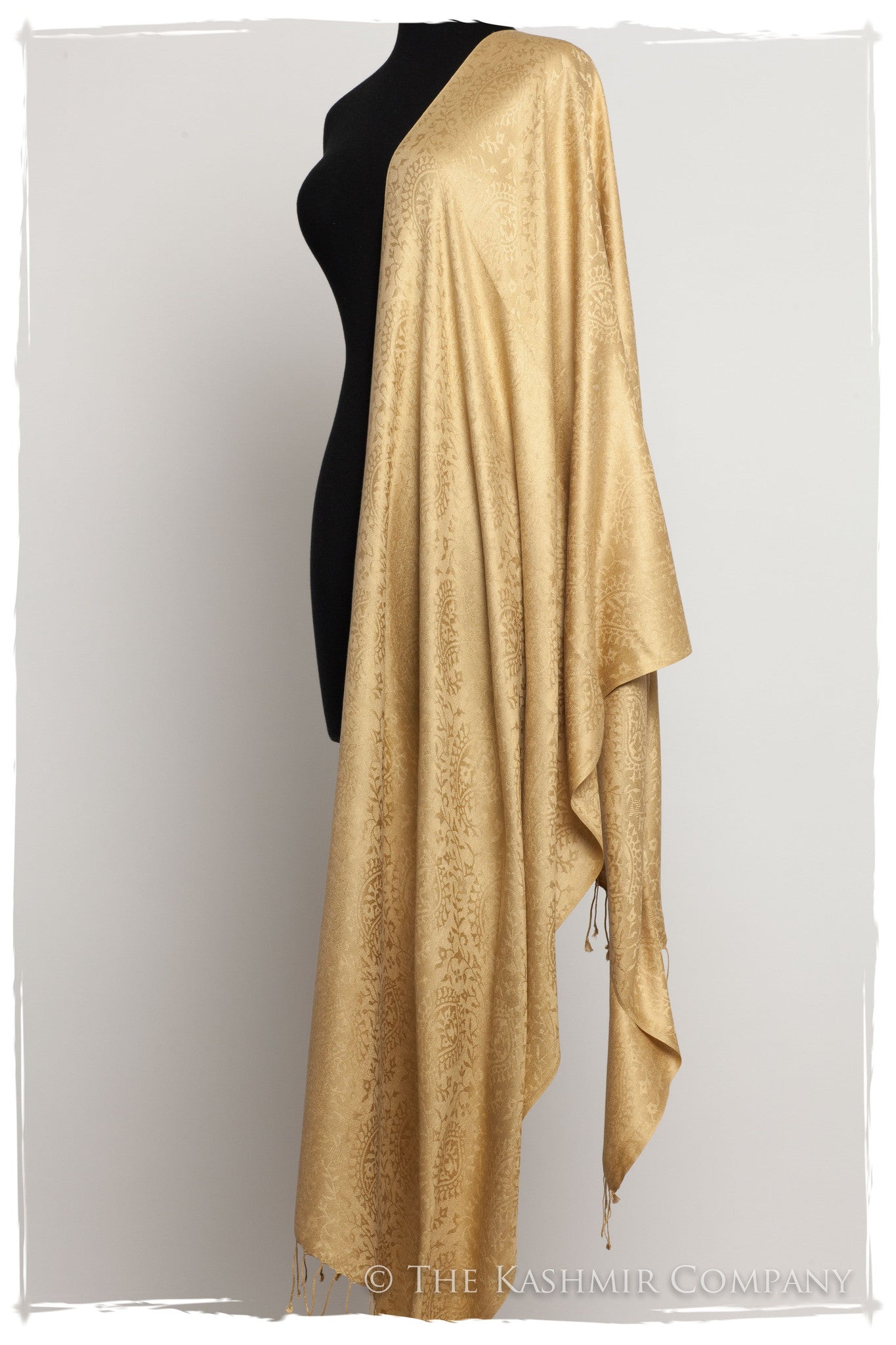 Aztec Gold Royale Paisley Silk Scarf / Shawl