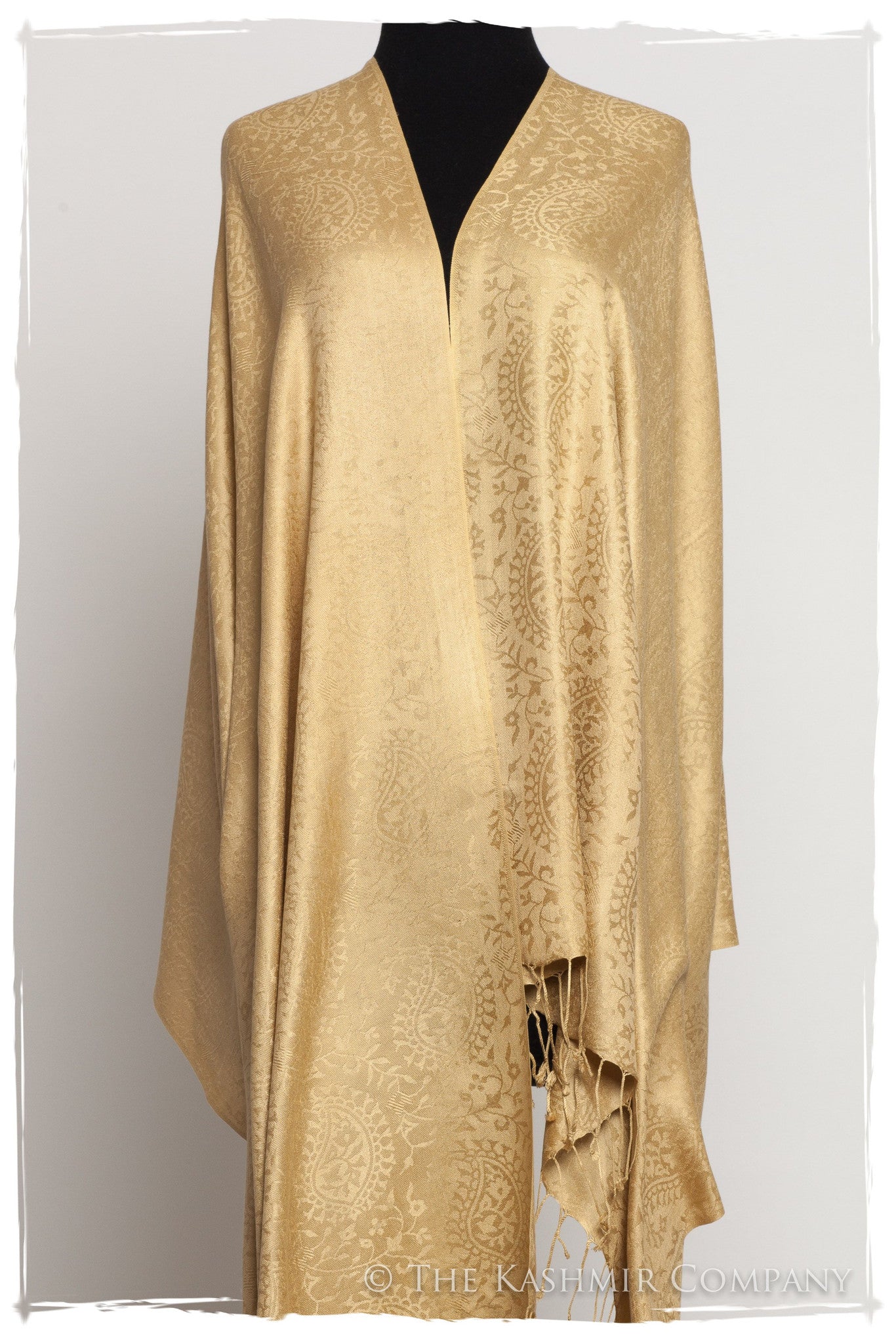 Aztec Gold Royale Paisley Silk Scarf / Shawl