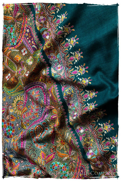 Fleur Tropicale - Grand Pashmina Shawl