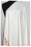 Mughal Ivoire de Jardin Frontière L'amour Soft Cashmere Scarf/Shawl