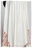 Mughal Ivoire de Jardin Frontière L'amour Soft Cashmere Scarf/Shawl