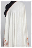 Mughal Ivoire de Jardin Frontière L'amour Soft Cashmere Scarf/Shawl