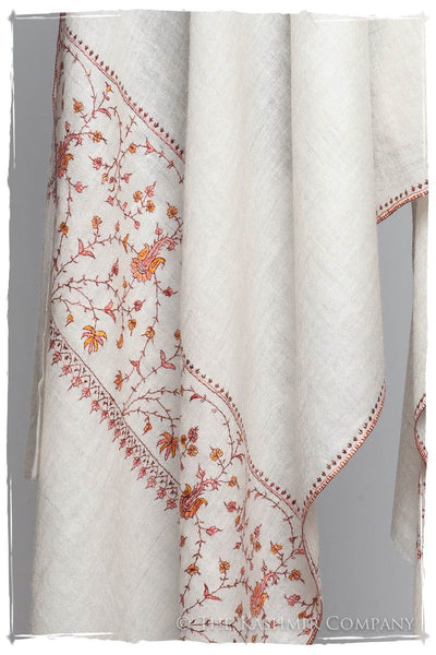 Ivoire de Jardin Frontière L'amour Soft Cashmere Scarf/Shawl