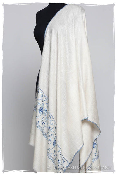 Jardin Bleu Frontière Ivoire L'amour Soft Cashmere Scarf/Shawl