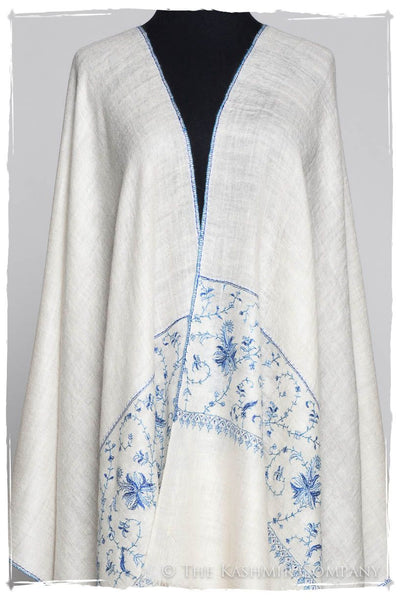 Jardin Bleu Frontière Ivoire L'amour Soft Cashmere Scarf/Shawl