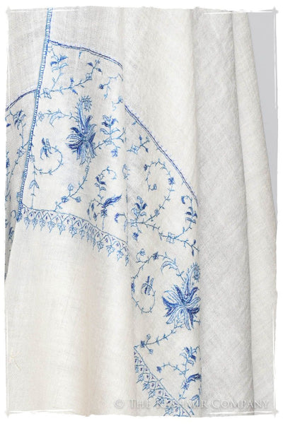 Jardin Bleu Frontière Ivoire L'amour Soft Cashmere Scarf/Shawl