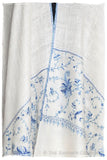 Jardin Bleu Frontière Ivoire L'amour Soft Cashmere Scarf/Shawl