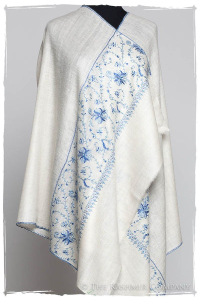 Jardin Bleu Frontière Ivoire L'amour Soft Cashmere Scarf/Shawl