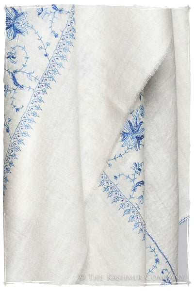 Jardin Bleu Frontière Ivoire L'amour Soft Cashmere Scarf/Shawl