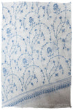 Sapphire Bleu Bijou Jardin L'amour Soft Cashmere Scarf/Shawl