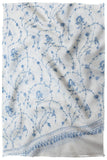 Sapphire Bleu Bijou Jardin L'amour Soft Cashmere Scarf/Shawl