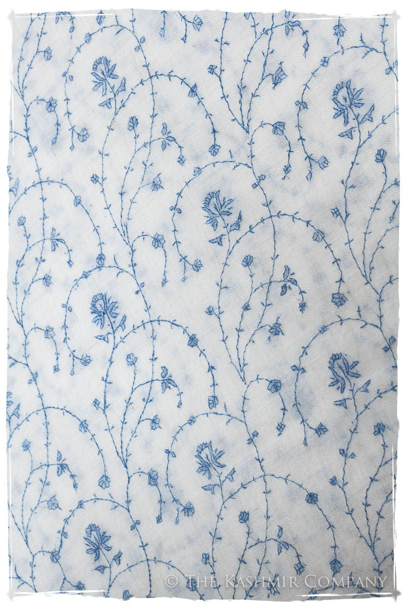 Sapphire Bleu Bijou Jardin L'amour Soft Cashmere Scarf/Shawl