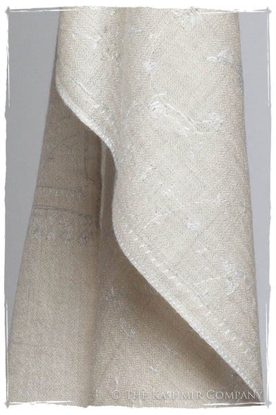 Pearl de Blanc Paisley L'amour Soft Cashmere Scarf/Shawl