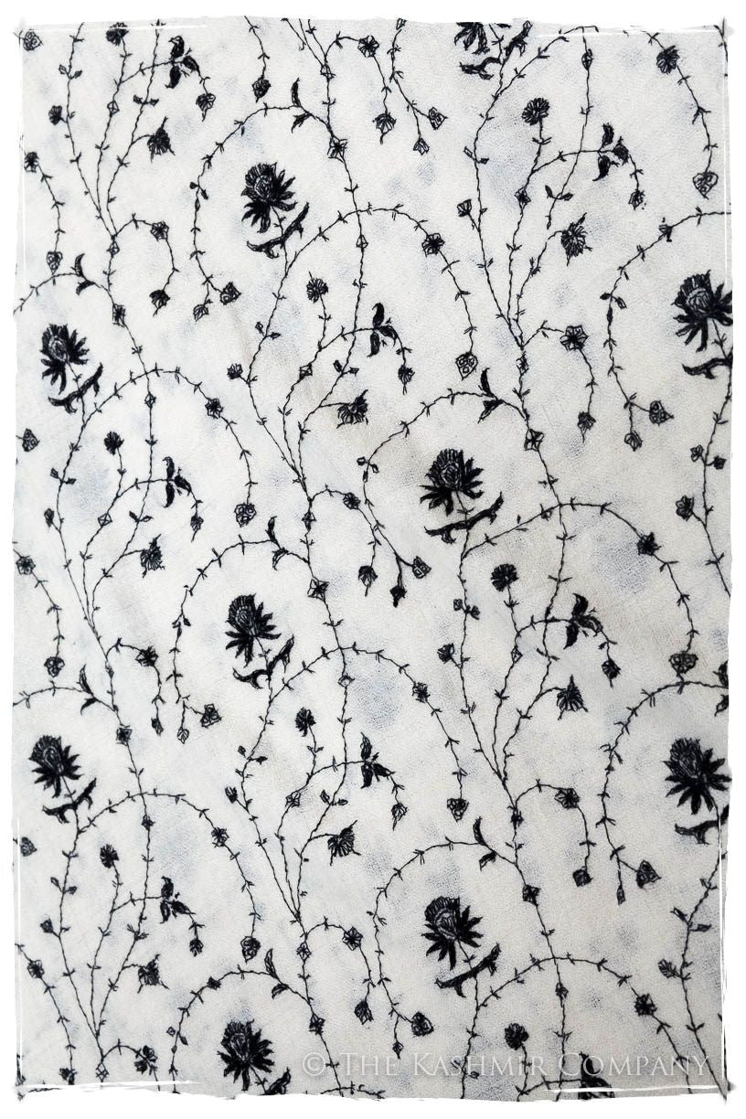 Clair de Lune Jardin L'amour Soft Cashmere Scarf/Shawl