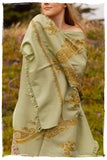 Regal Paisley Celadon Aloe Shawl