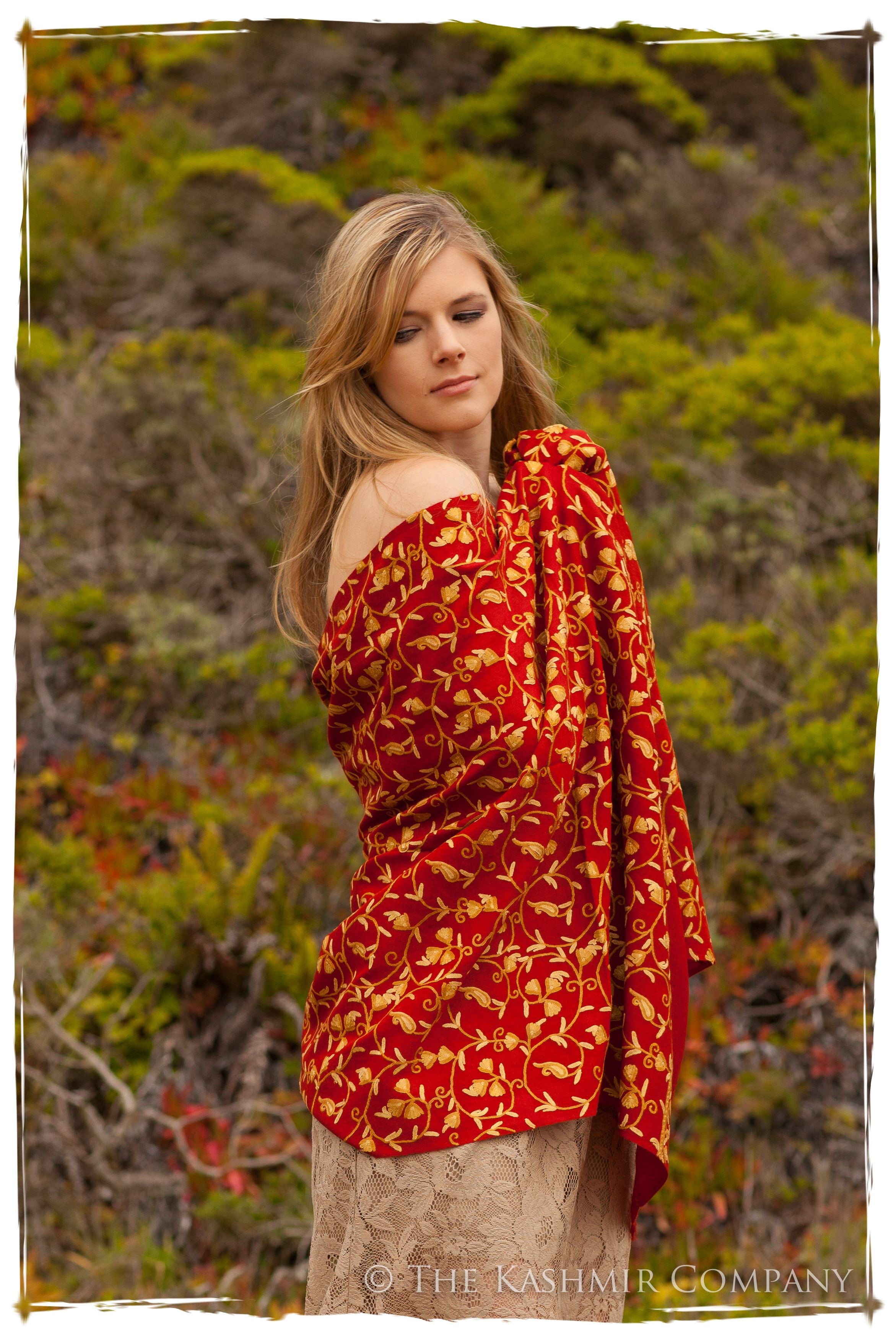 Haute Rouge Gold Secret Garden Shawl