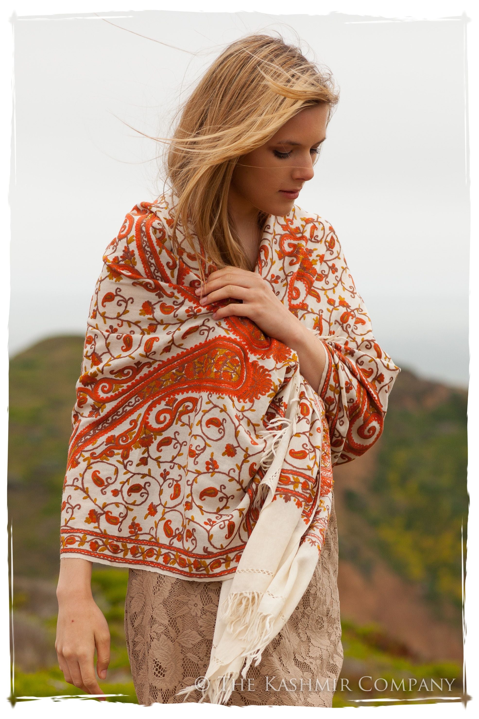 Rococo Espagne Ochre Royale Paisley Shawl