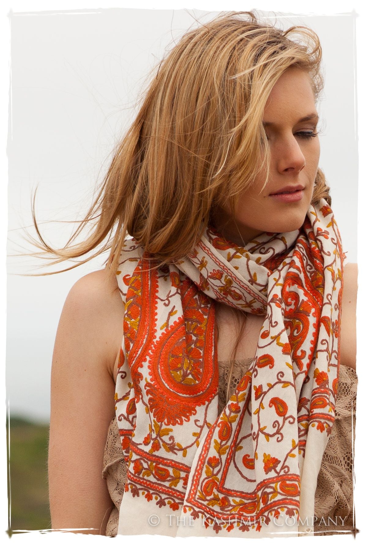 Rococo Espagne Ochre Royale Paisley Shawl