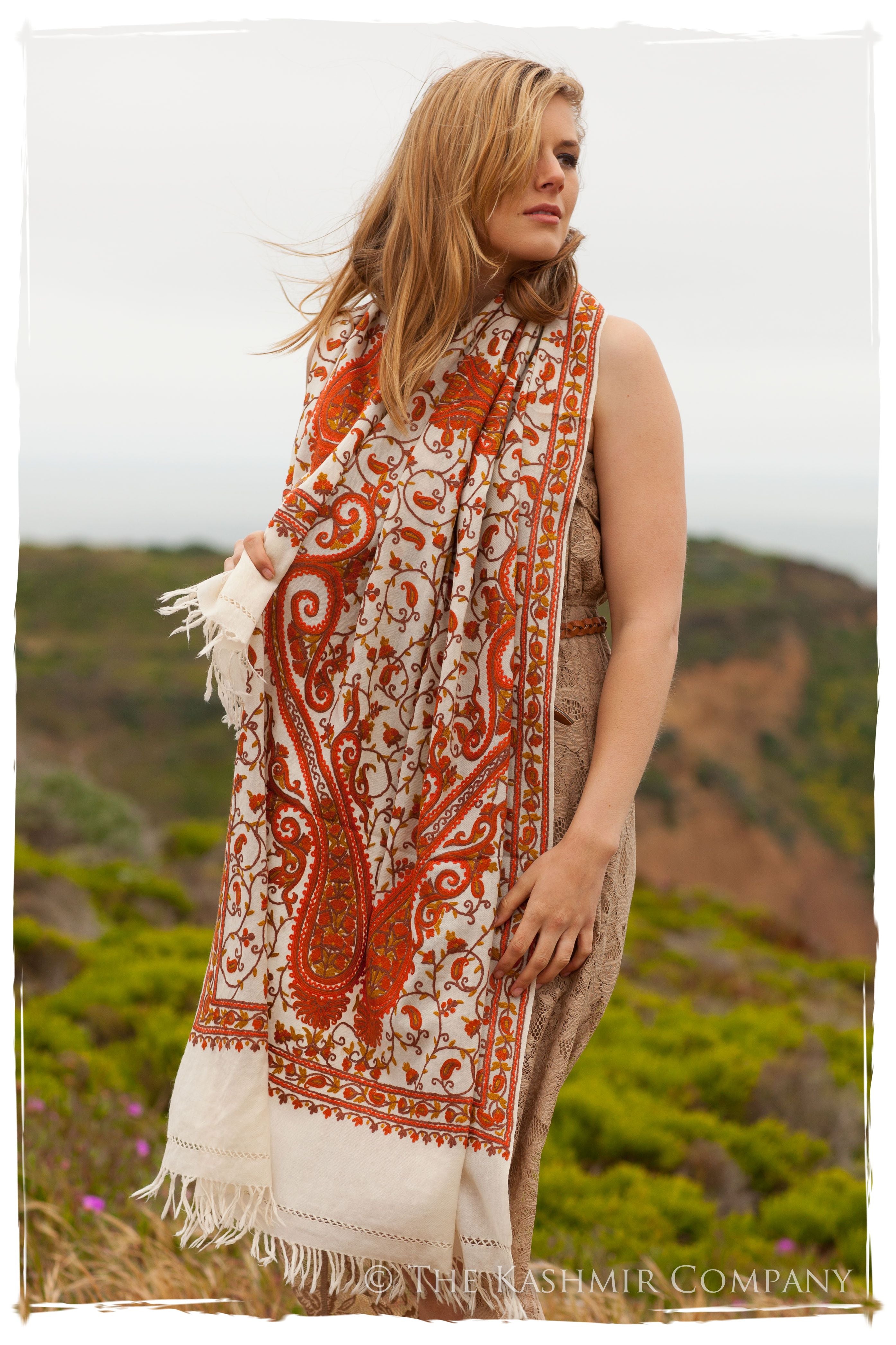 Rococo Espagne Ochre Royale Paisley Shawl