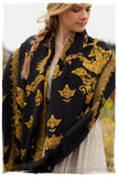 Frontiere des Feuilles Oro Shawl