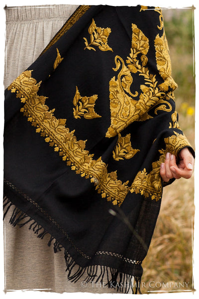 Frontiere des Feuilles Oro Shawl