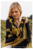 Frontiere des Feuilles Oro Shawl