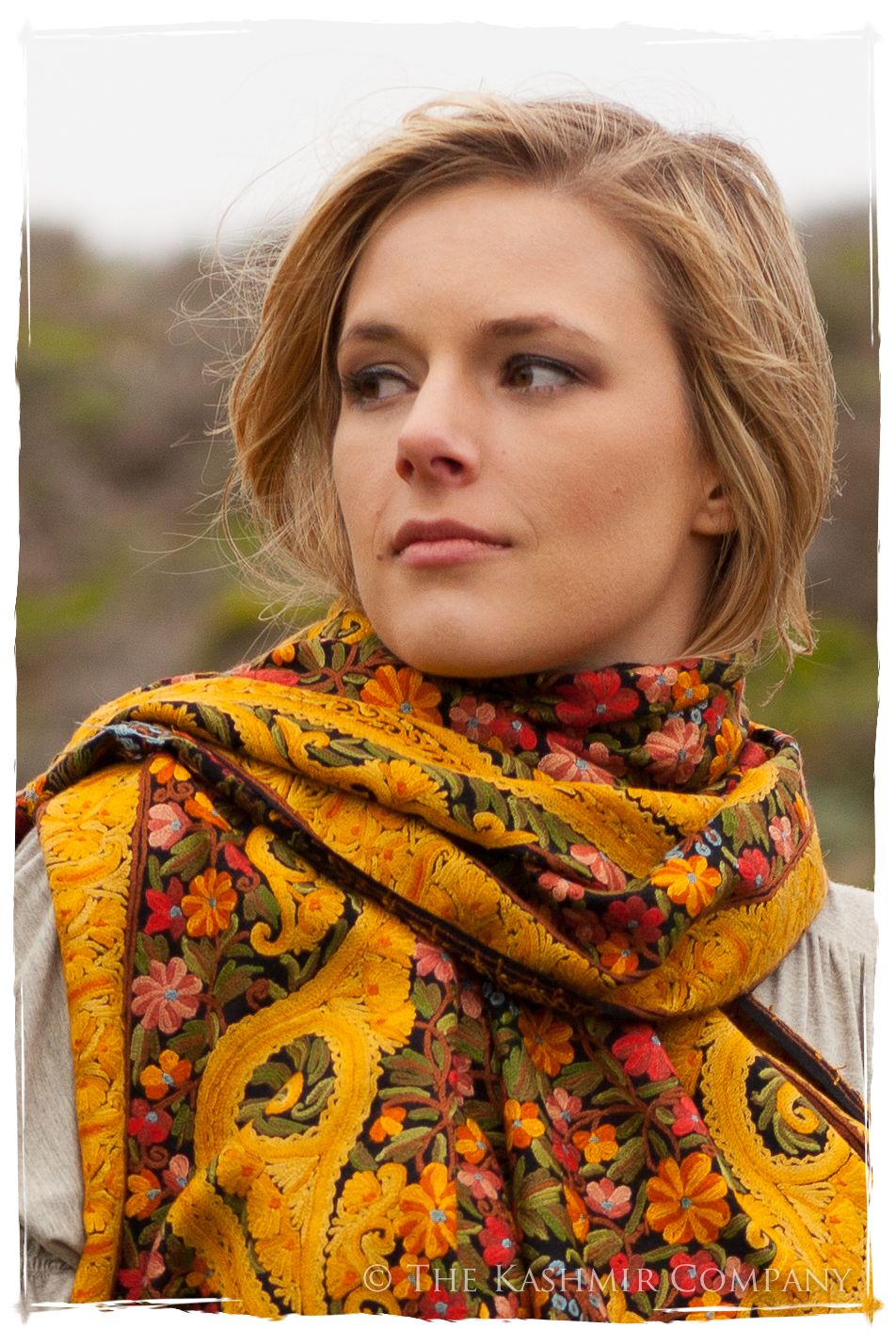 Jardin de élégance Mimosa Antiquaires Shawl