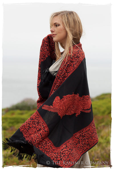 Rouille Frontiere Royale Paisly Noir Shawl