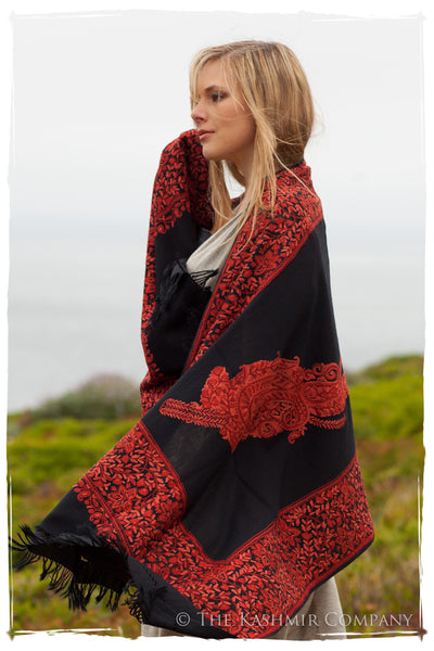 Rouille Frontiere Royale Paisly Noir Shawl