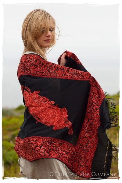 Rouille Frontiere Royale Paisly Noir Shawl