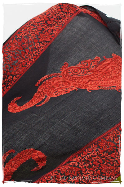 Rouille Frontiere Royale Paisly Noir Shawl
