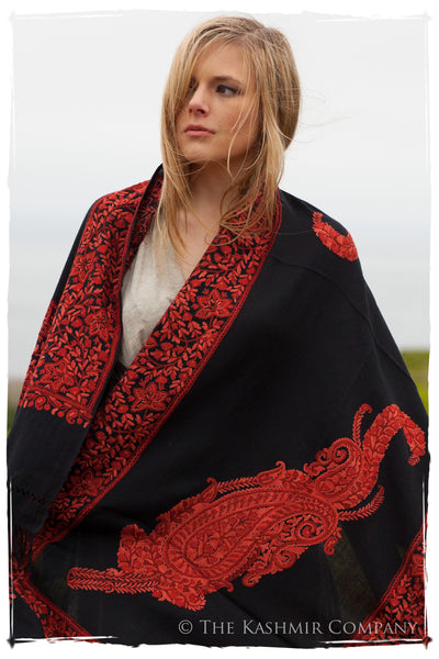 Rouille Frontiere Royale Paisly Noir Shawl