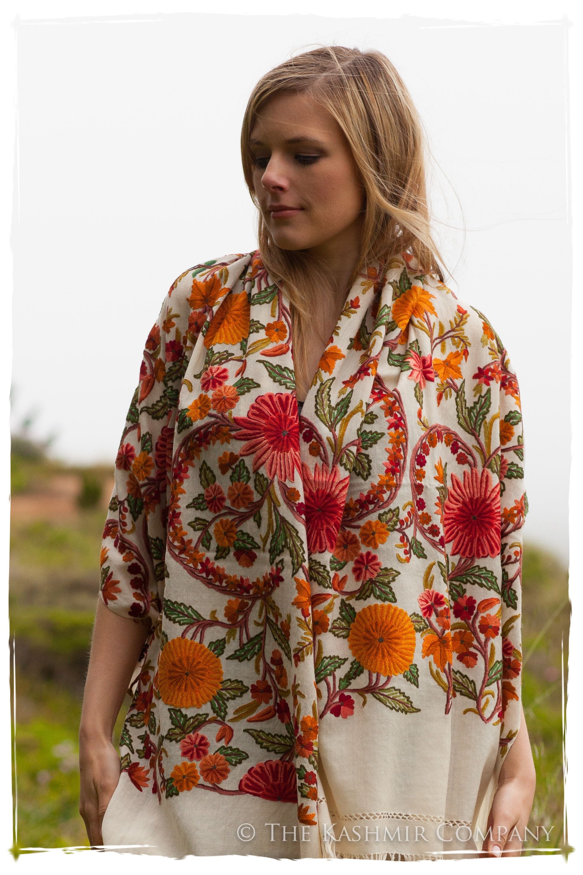 Fleurs du Soleil Ivoire Renoirs Dream Shawl