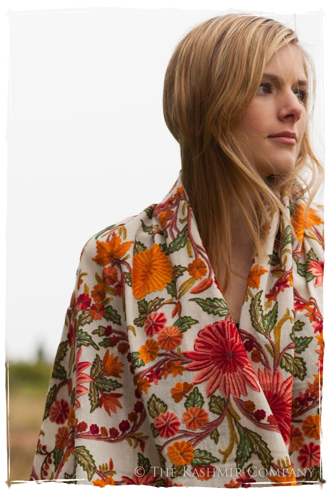 Fleurs du Soleil Ivoire Renoirs Dream Shawl