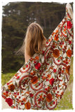Fleurs du Soleil Contour Ivoire Renoirs Dream Shawl