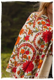 Fleurs du Soleil Contour Ivoire Renoirs Dream Shawl