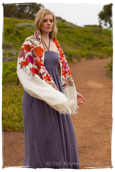 Nouvelle Soirée Rio Garnet Ivory Shawl