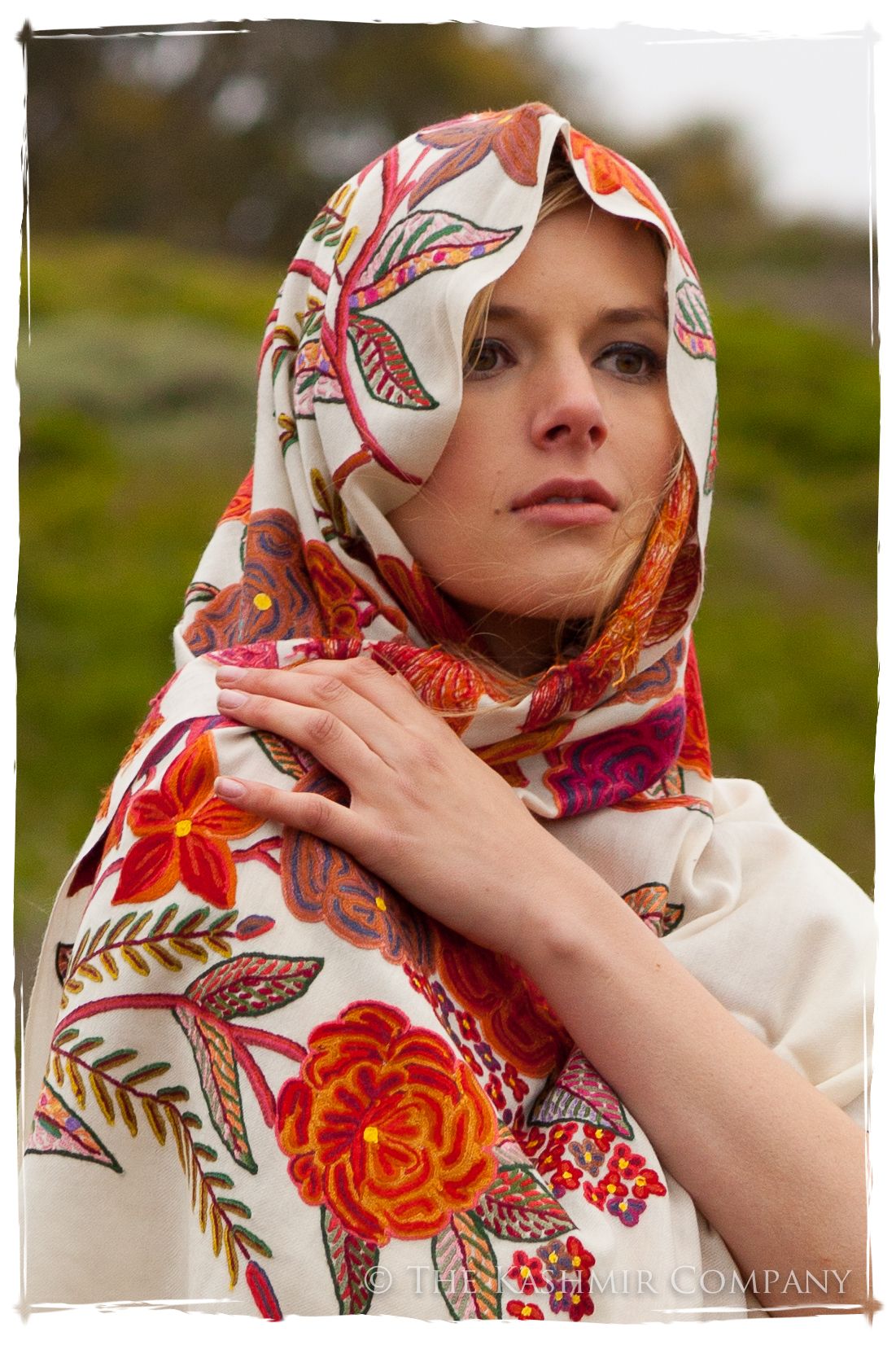 Nouvelle Soirée Rio Garnet Ivory Shawl