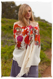 Nouvelle Soirée Rio Garnet Ivory Shawl