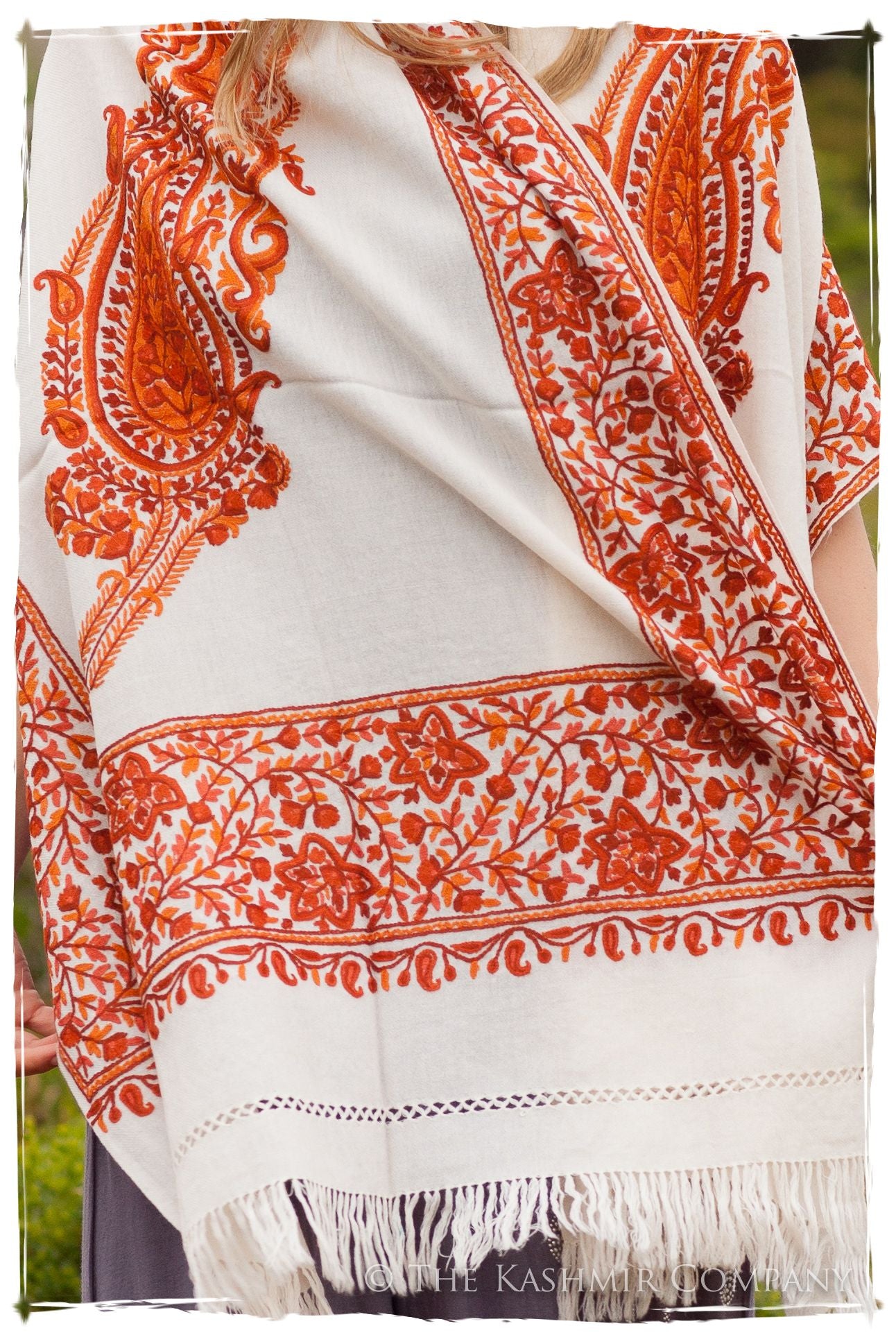 Rouille Frontiere Champs de Cuivre Royale Paisley Shawl