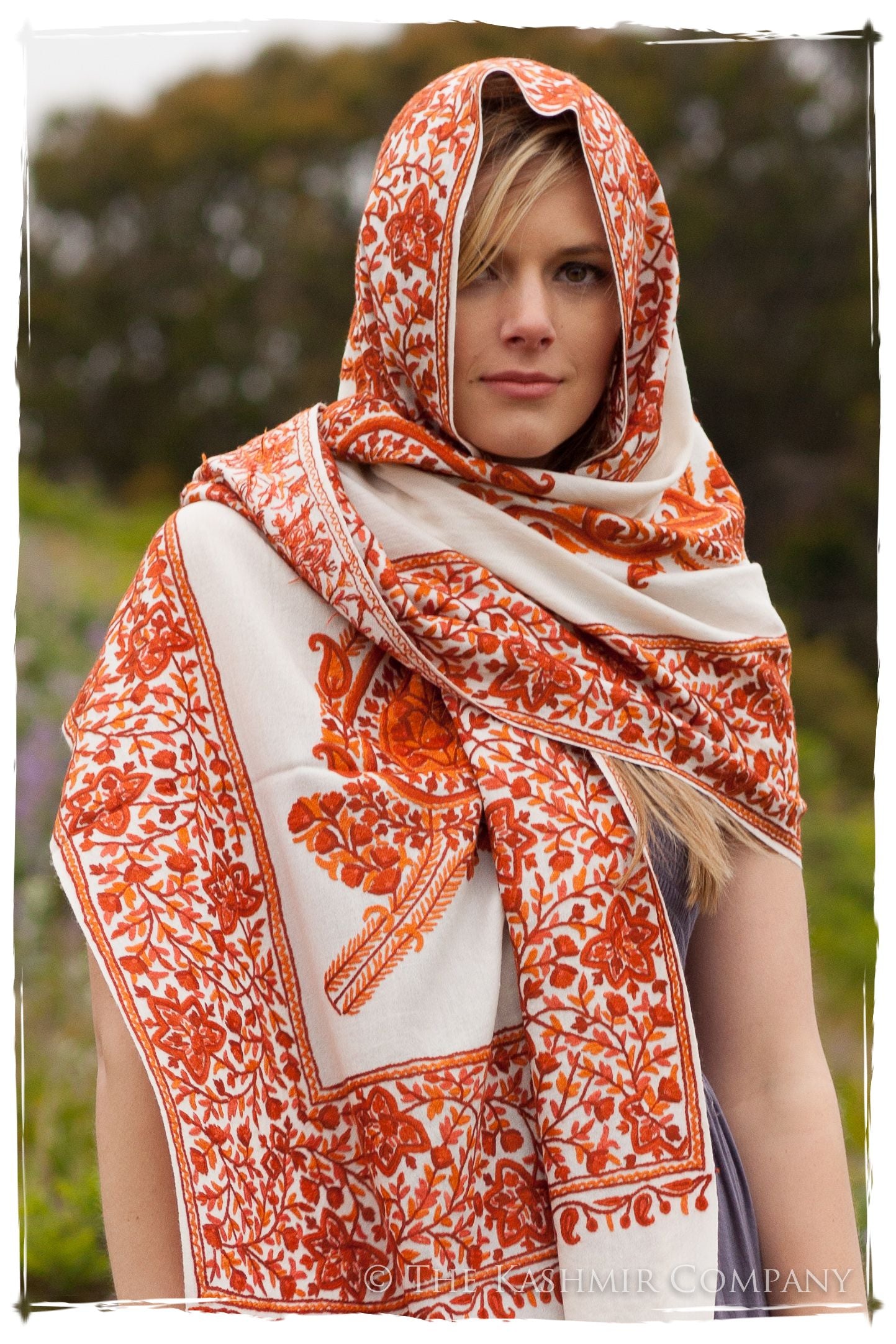 Rouille Frontiere Champs de Cuivre Royale Paisley Shawl