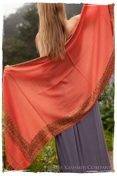 Trois Frontière Rose de Porcelaine Mascarade Shawl