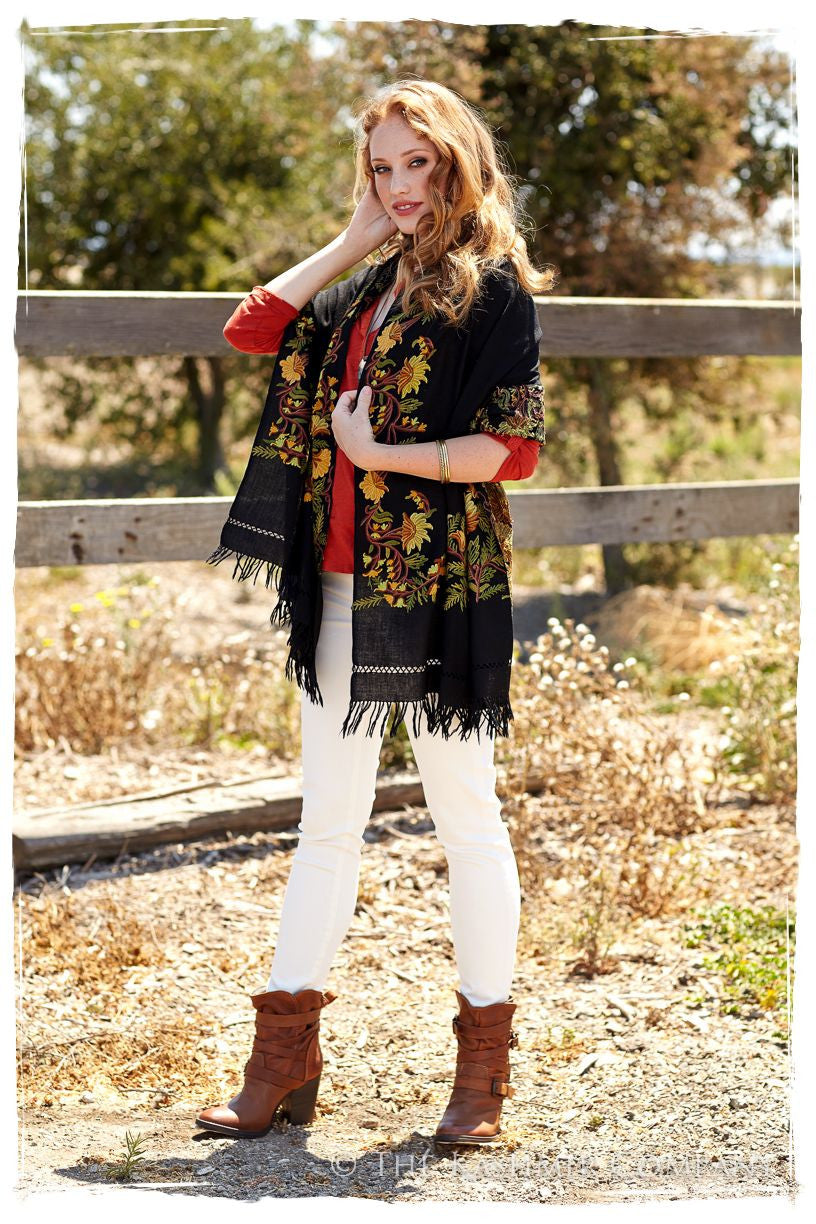 Frontiere Jardin Jaune Mascarade Shawl